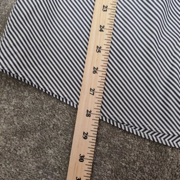 Sarar Men's Color Block Striped Button Down Shirt in Black White Cotton Office - Picture 8 of 9